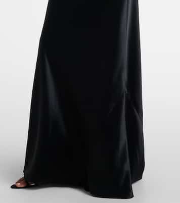Satin halter neck gown | Galvan