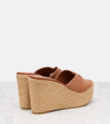 Wedge-Pantoletten Leda 100 aus Leder | Jimmy Choo