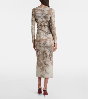 Médaillon cotton-blend jersey midi dress | Jean Paul Gaultier