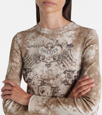 Médaillon cotton-blend jersey midi dress | Jean Paul Gaultier