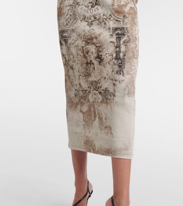 Médaillon cotton-blend jersey midi dress | Jean Paul Gaultier