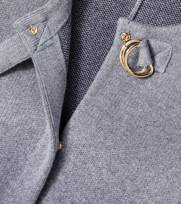 Logo cotton and wool cape | Chloé Kids