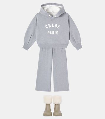Logo cotton sweatpants | Chloé Kids