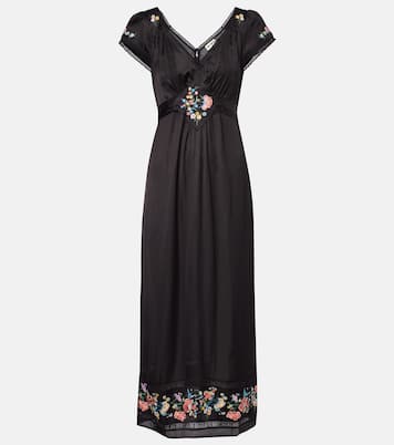 Carey floral satin maxi dress | Rixo