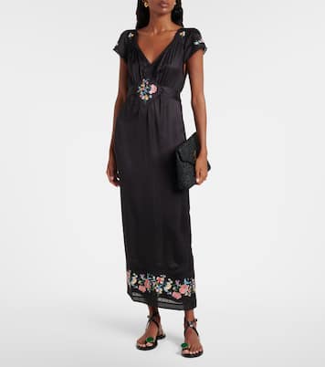 Carey floral satin maxi dress | Rixo