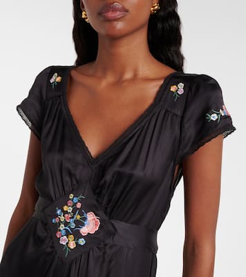 Carey floral satin maxi dress | Rixo