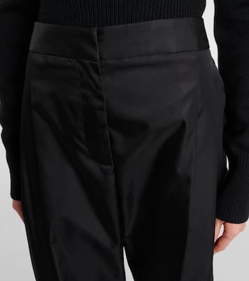 Cropped high-rise satin tapered pants | Alaïa