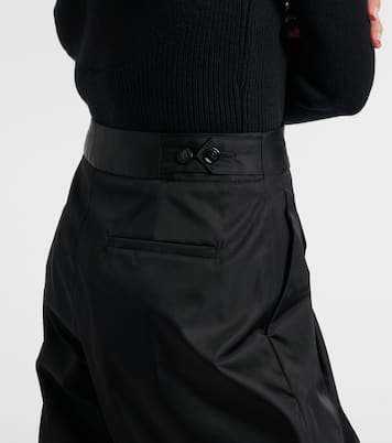 Cropped high-rise satin tapered pants | Alaïa