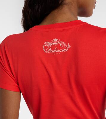 Draped cotton jersey T-shirt | Balmain