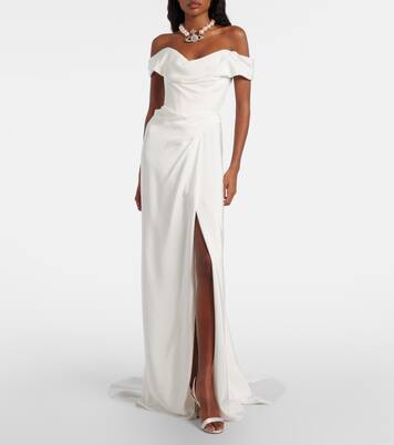Bridal Off-Shoulder-Robe Mabel aus Seide | Vivienne Westwood