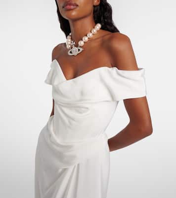 Bridal Off-Shoulder-Robe Mabel aus Seide | Vivienne Westwood