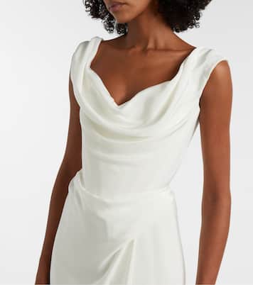Bridal Mabel draped off-shoulder silk gown | Vivienne Westwood