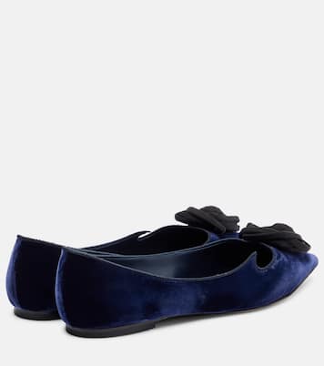I Love Vivier Rose velvet ballet flats | Roger Vivier