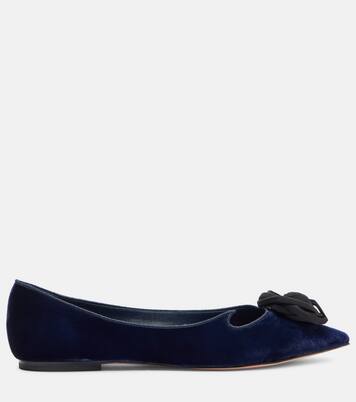 I Love Vivier Rose velvet ballet flats | Roger Vivier