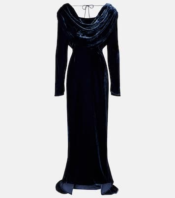 Ivette draped velvet gown | Rotate