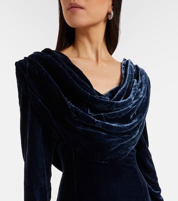 Ivette draped velvet gown | Rotate