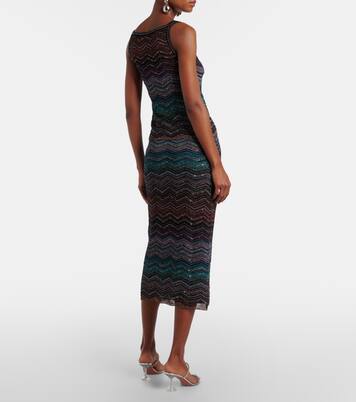 Zig Zag lamé midi skirt | Missoni