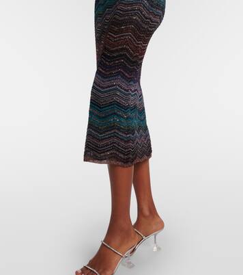Zig Zag lamé midi skirt | Missoni
