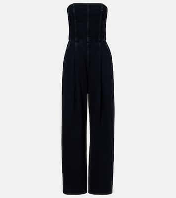 Agyness denim bustier jumpsuit | Agolde