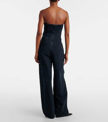 Agyness denim bustier jumpsuit | Agolde