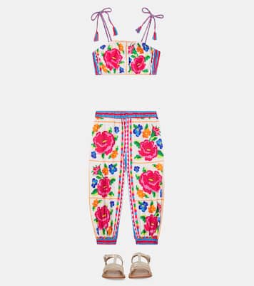 Floral cotton top and pants set | Fábula