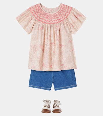 Adelice smocked floral blouse | Bonpoint
