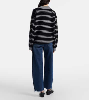 Bow frayed barrel-leg jeans | Frame