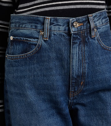 Bow frayed barrel-leg jeans | Frame