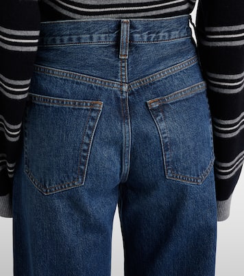Bow frayed barrel-leg jeans | Frame