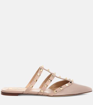 Mules Rockstud en cuir verni | Valentino Garavani
