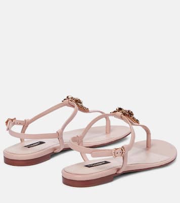 Sandali infradito Devotion in pelle | Dolce&Gabbana