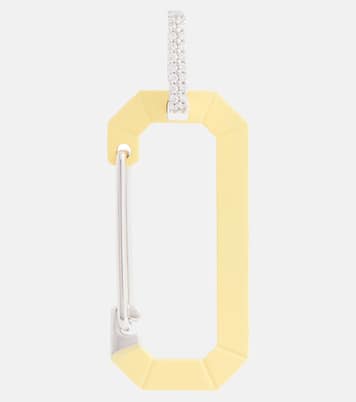 Chiara Big 18kt gold single earring with diamonds | Eéra