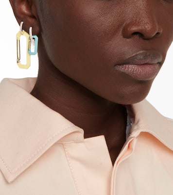 Chiara Big 18kt gold single earring with diamonds | Eéra
