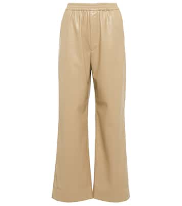 Pantalon ample Odessa en cuir synthétique | Nanushka