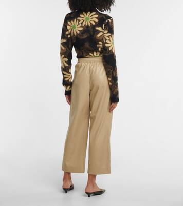 Pantalon ample Odessa en cuir synthétique | Nanushka