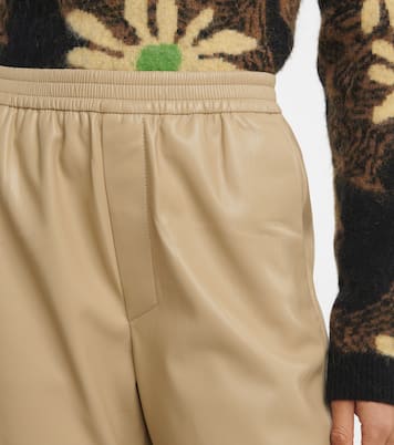 Pantalon ample Odessa en cuir synthétique | Nanushka