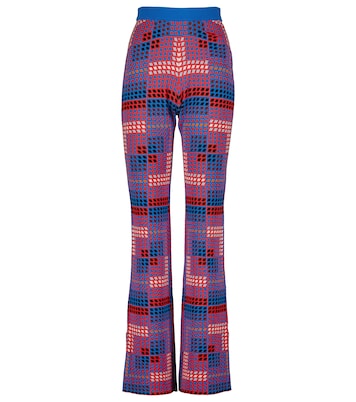 High-rise flared jacquard pants | Rabanne