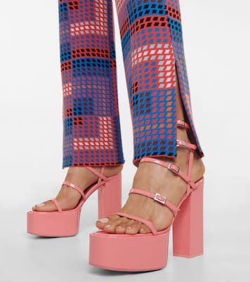 High-rise flared jacquard pants | Rabanne