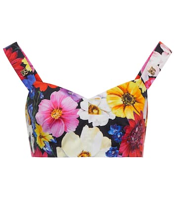 Cropped-Top aus Baumwollpopeline | Dolce&Gabbana