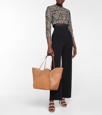 Cardigan cropped in maglia jacquard | Alaïa
