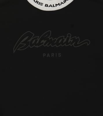 Felpa in cotone con logo | Balmain Kids