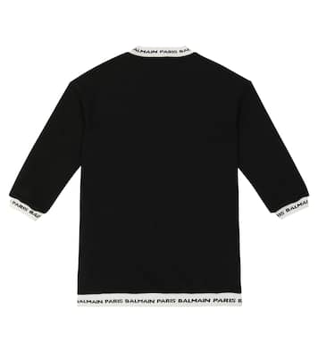 Felpa in cotone con logo | Balmain Kids