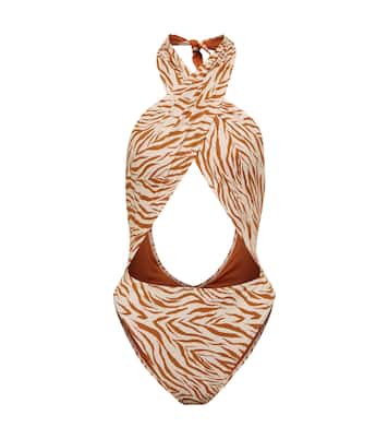 Italian Stallion zebra-print swimsuit | Reina Olga