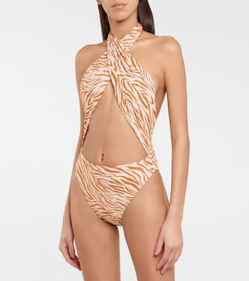 Italian Stallion zebra-print swimsuit | Reina Olga