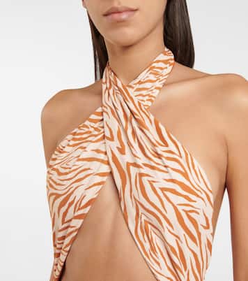 Italian Stallion zebra-print swimsuit | Reina Olga