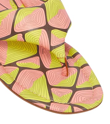 Sandali infradito in pelle con stampa | Pucci
