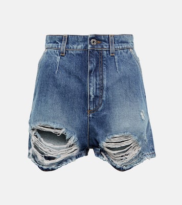 Shorts vaqueros de tiro alto envejecidos | Dolce&Gabbana