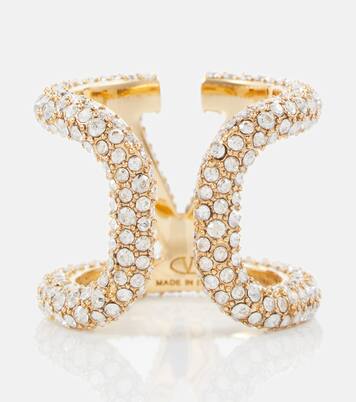 Anillo VLogo Signature con cristales Swarovski | Valentino