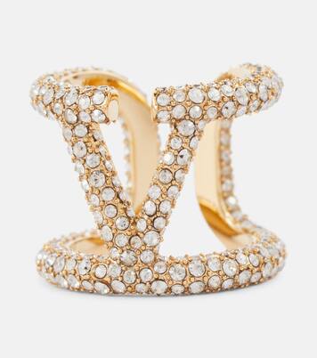 Anillo VLogo Signature con cristales Swarovski | Valentino
