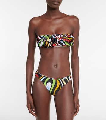 Top de bikini bandeau con volantes | Pucci